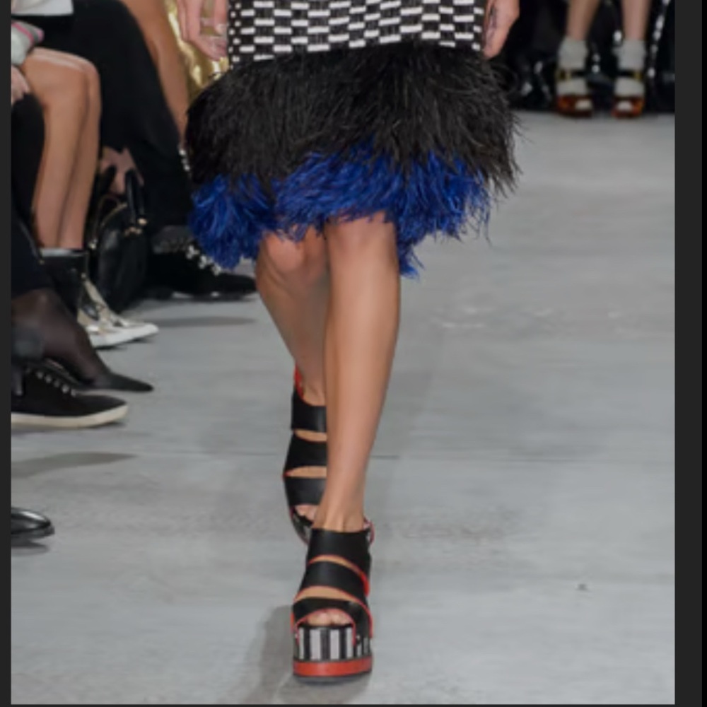 Proenza Schouler woven leather platform sandals Spring 2017 runway. Size 6